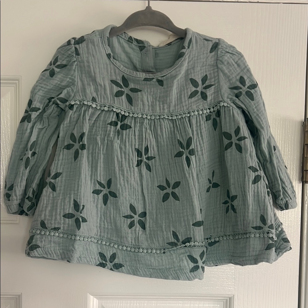Floral Patterned Kids Top - Green Jessica Simpson 18 months